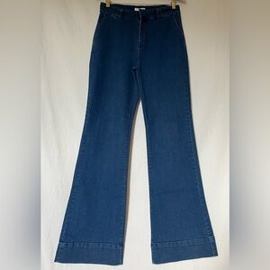 NWT- Bagatelle Women’s High Rise Wide Leg Bootcut Jeans - Dark Indigo - Sz 28